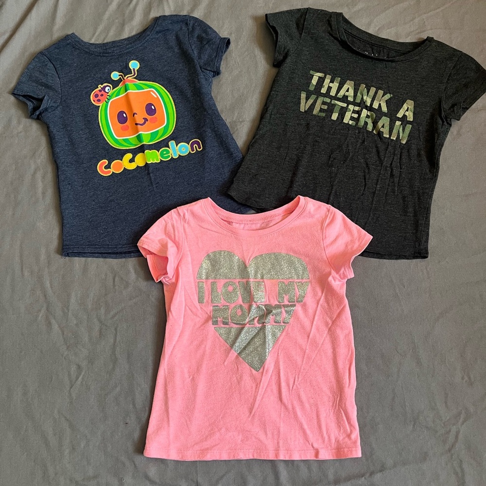Bright Pink and Black Short Sleeve Tees for Kids